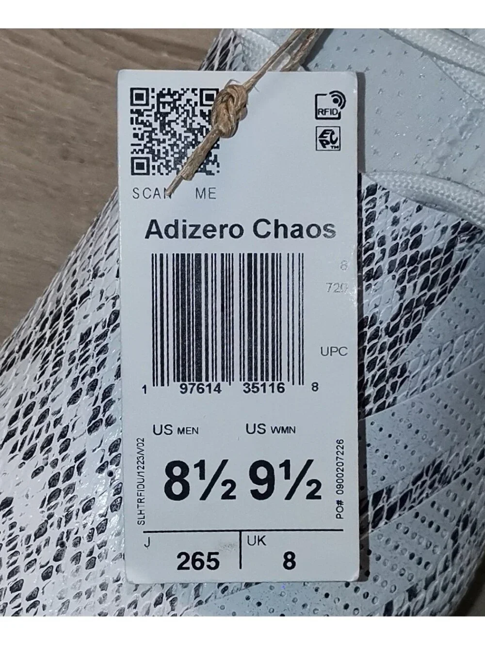 🔥⚽ Adidas Adizero Chaos Mid Football Cleats White Snakeskin Men Size 8.5 IE4005
